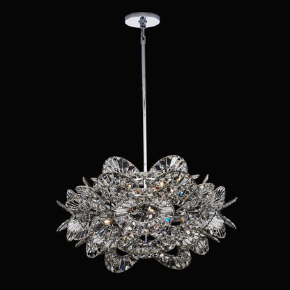 Kalco Luminoso 14Lt Chand, Chrome/Trapezoidal Crystal