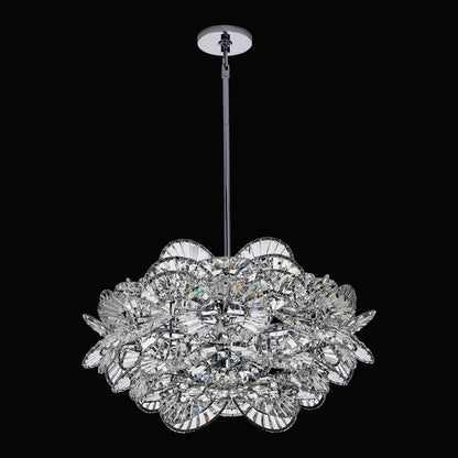 Kalco Luminoso 14Lt Chand, Chrome/Trapezoidal Crystal