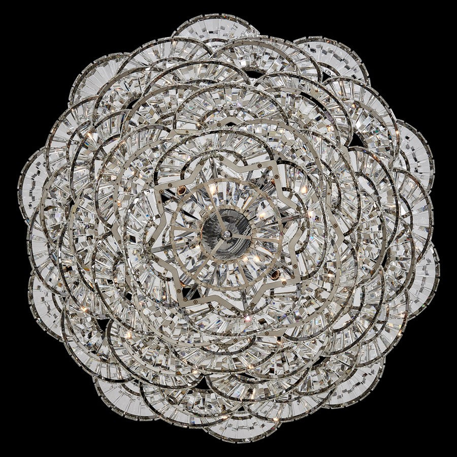 Kalco Luminoso 18Lt Chand, Chrome/Trapezoidal Crystal