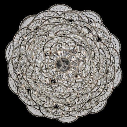 Kalco Luminoso 18Lt Chand, Chrome/Trapezoidal Crystal