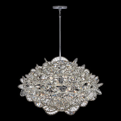 Kalco Luminoso 18Lt Chand, Chrome/Trapezoidal Crystal
