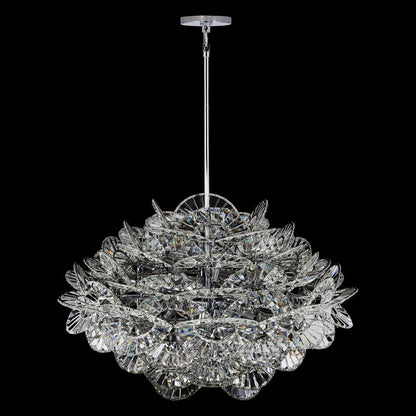 Kalco Luminoso 18Lt Chand, Chrome/Trapezoidal Crystal