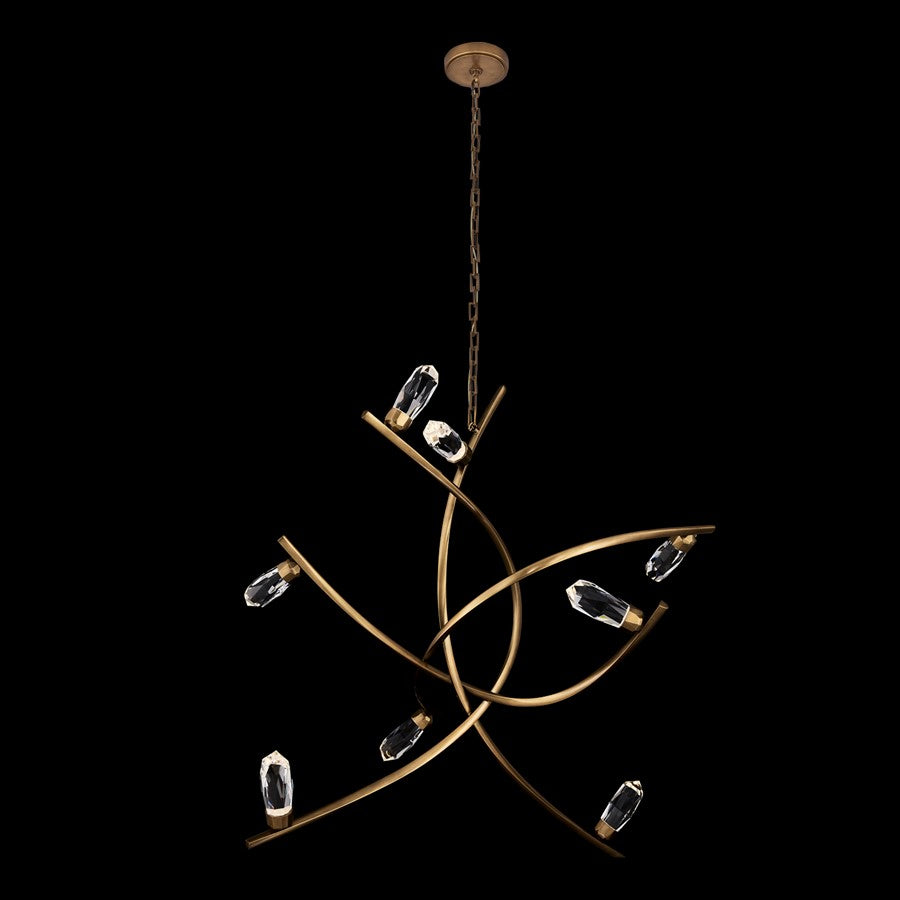 Kalco Bilancia 8 Light Chandelier, Firenze Clear/True Brass