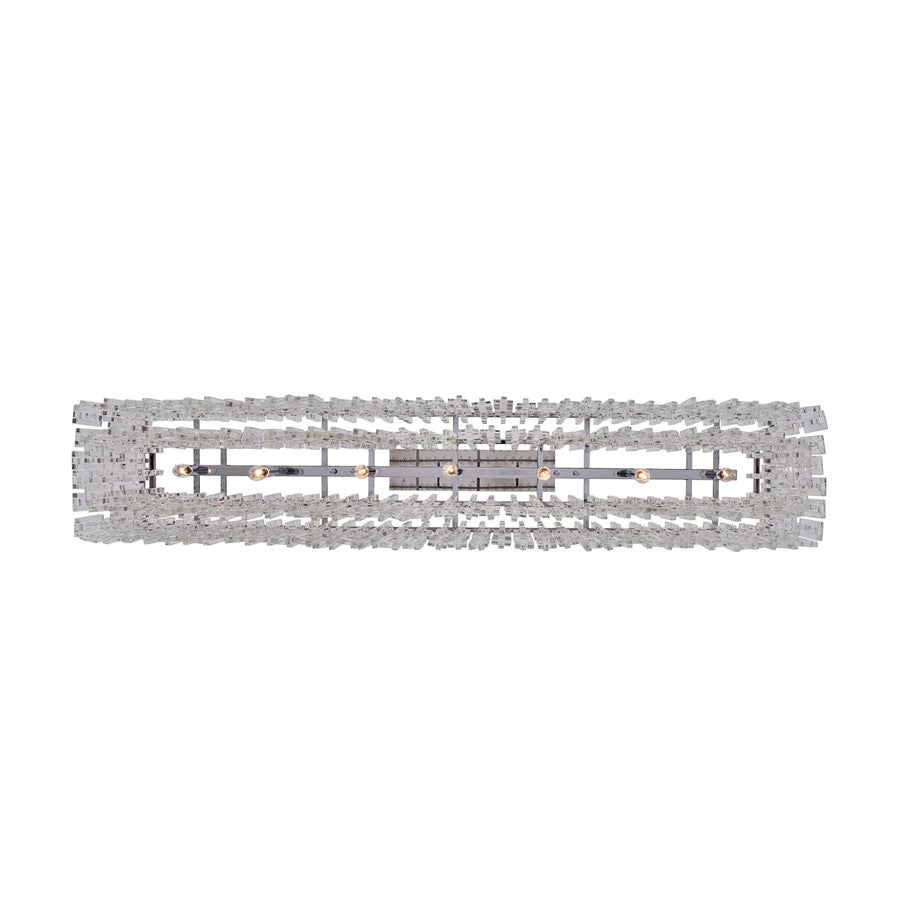 Kalco Catene 7 Light Linear Pendant, Firenze Clear/Chrome