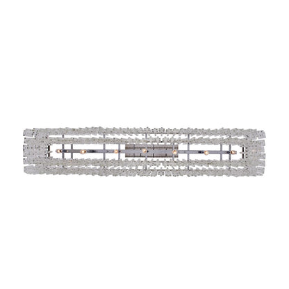 Kalco Catene 7 Light Linear Pendant, Firenze Clear/Chrome