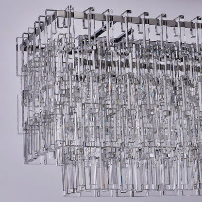 Kalco Catene 7 Light Linear Pendant, Firenze Clear/Chrome