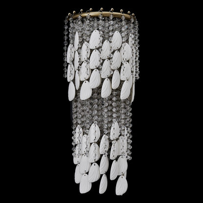 Kalco Farfalle 2Lt Wall Sconce, Clear/Brushed Champagne Gold