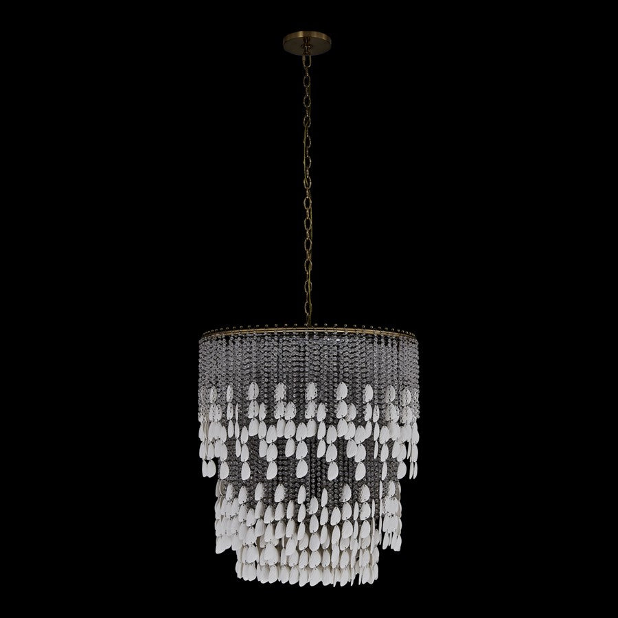 Kalco Farfalle 18Lt Chandelier, Clear/Brushed Champagne Gold