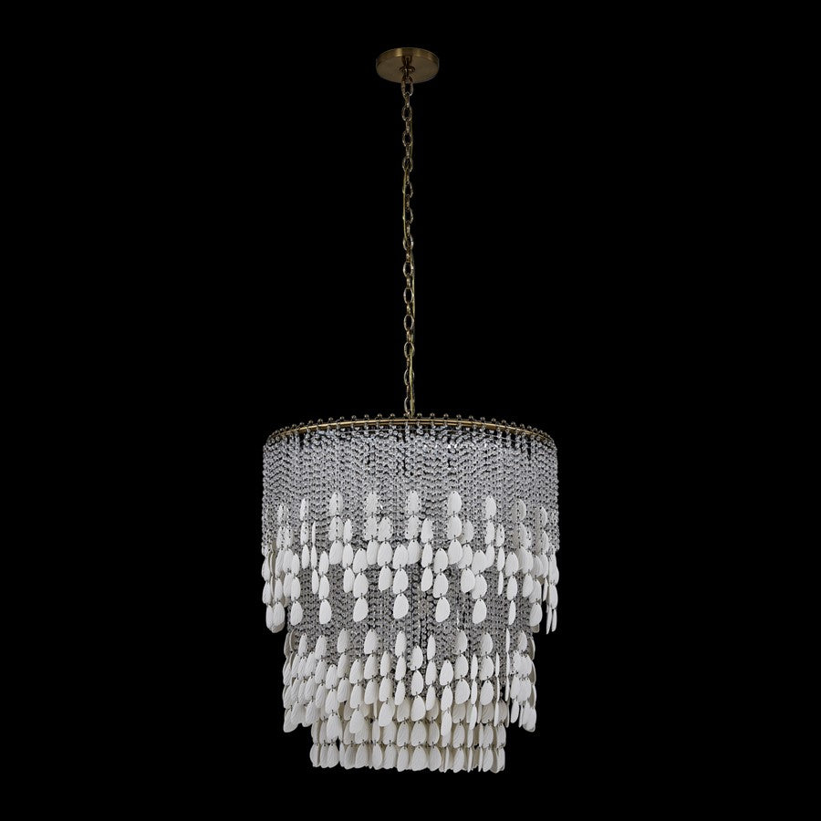 Kalco Farfalle 18Lt Chandelier, Clear/Brushed Champagne Gold