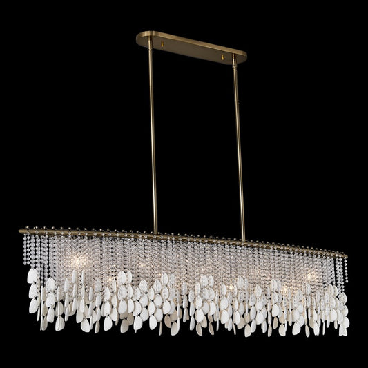 Kalco Farfalle 9Lt Lin Pend, Champagne Gold/Clear/Brushed - 047361-038-FR001