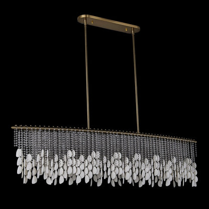 Kalco Farfalle 9Lt Lin Pend, Champagne Gold/Clear/Brushed