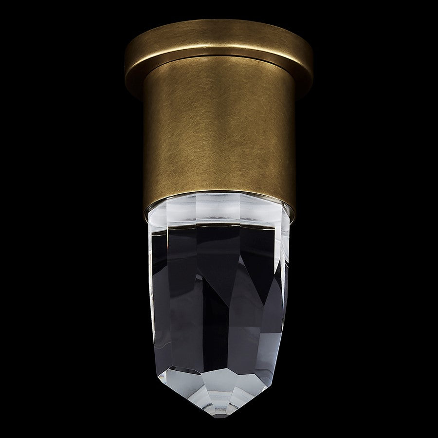 Kalco Lighting Ore 1 Light Wall Sconce, Clear/True Brass