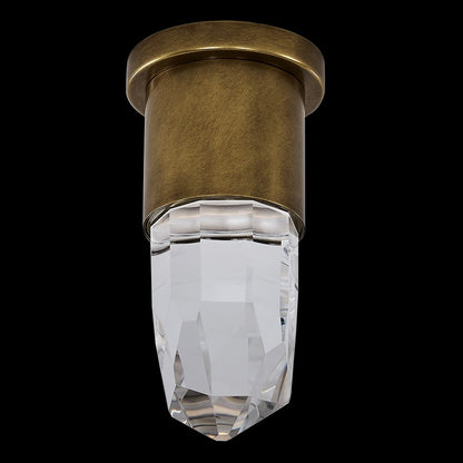 Kalco Lighting Ore 1 Light Wall Sconce, Clear/True Brass