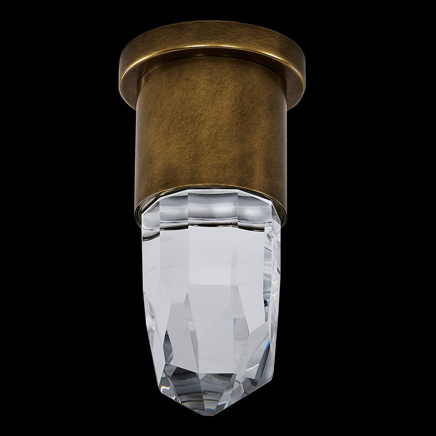 Kalco Lighting Ore 1 Light Wall Sconce, Clear/True Brass