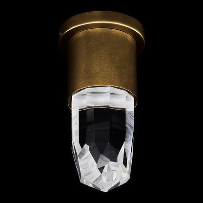 Kalco Lighting Ore 1 Light Wall Sconce, Clear/True Brass