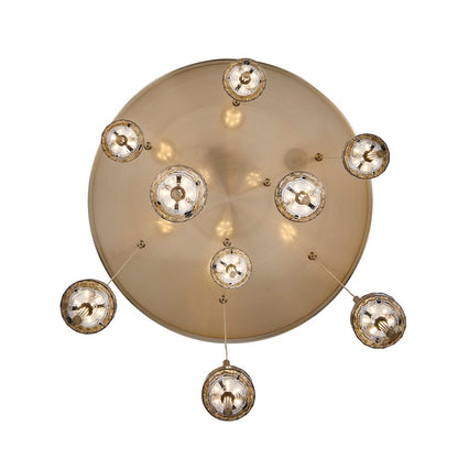 Kalco Goccia 18 Light Chandelier, Firenze Clear/Winter Brass