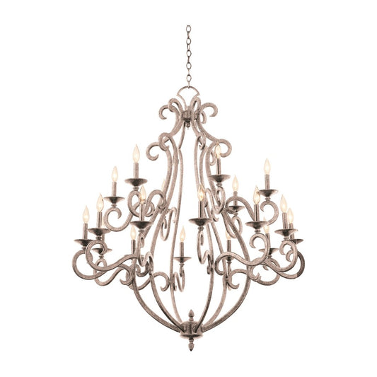Kalco Lighting Santa Barbara 18 Light Chandelier, Pearl Silver - 3163PS