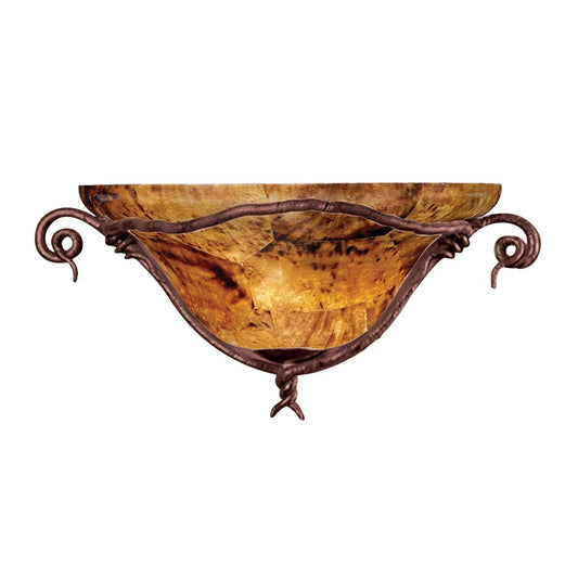 Kalco Lighting Vine 1 Light Wall Sconce, Bark - 3496BA-PS08