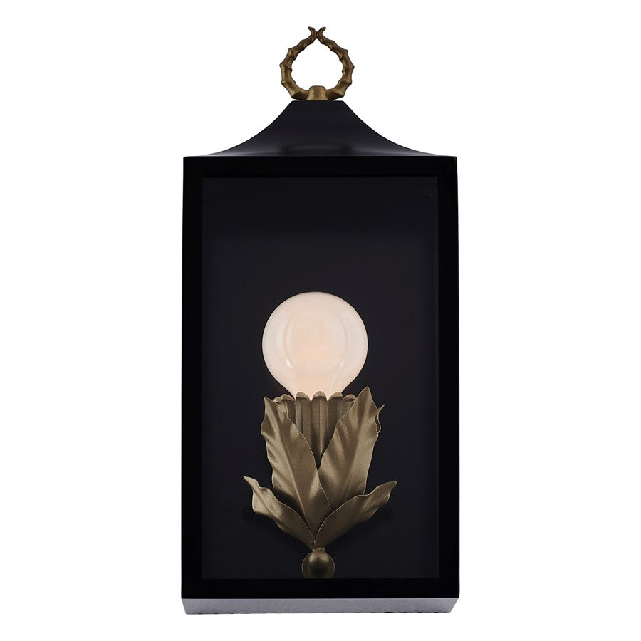 Kalco Lighting Marge 1 Light Outdoor Wall Sconce, Matte Black