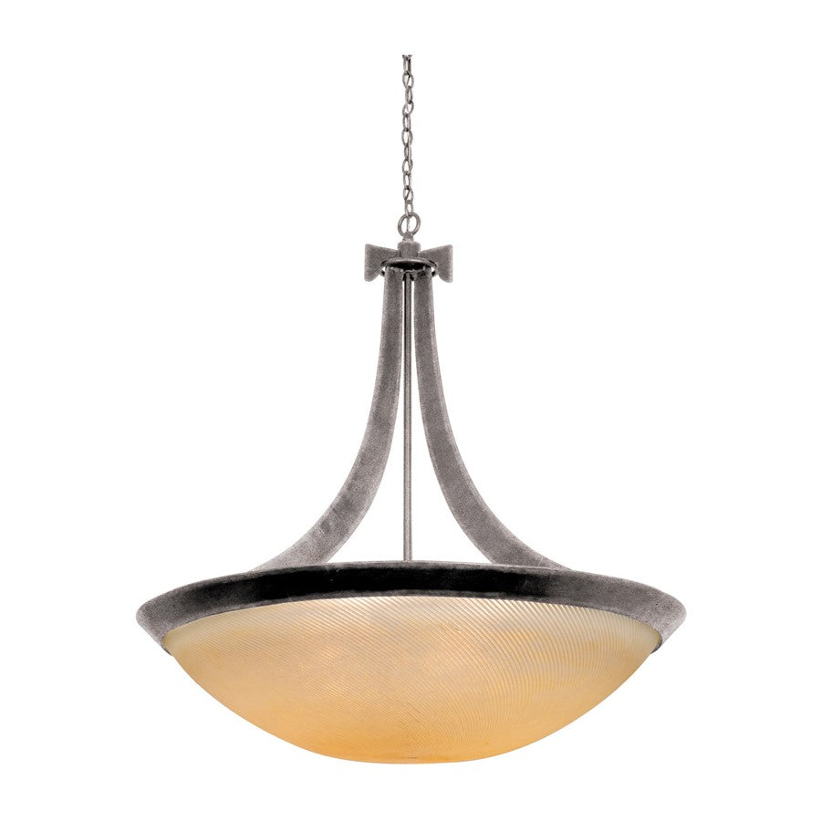 Kalco Lighting Copenhagen 6 Light Chandelier, Country Iron - 4348CI-ANTQ