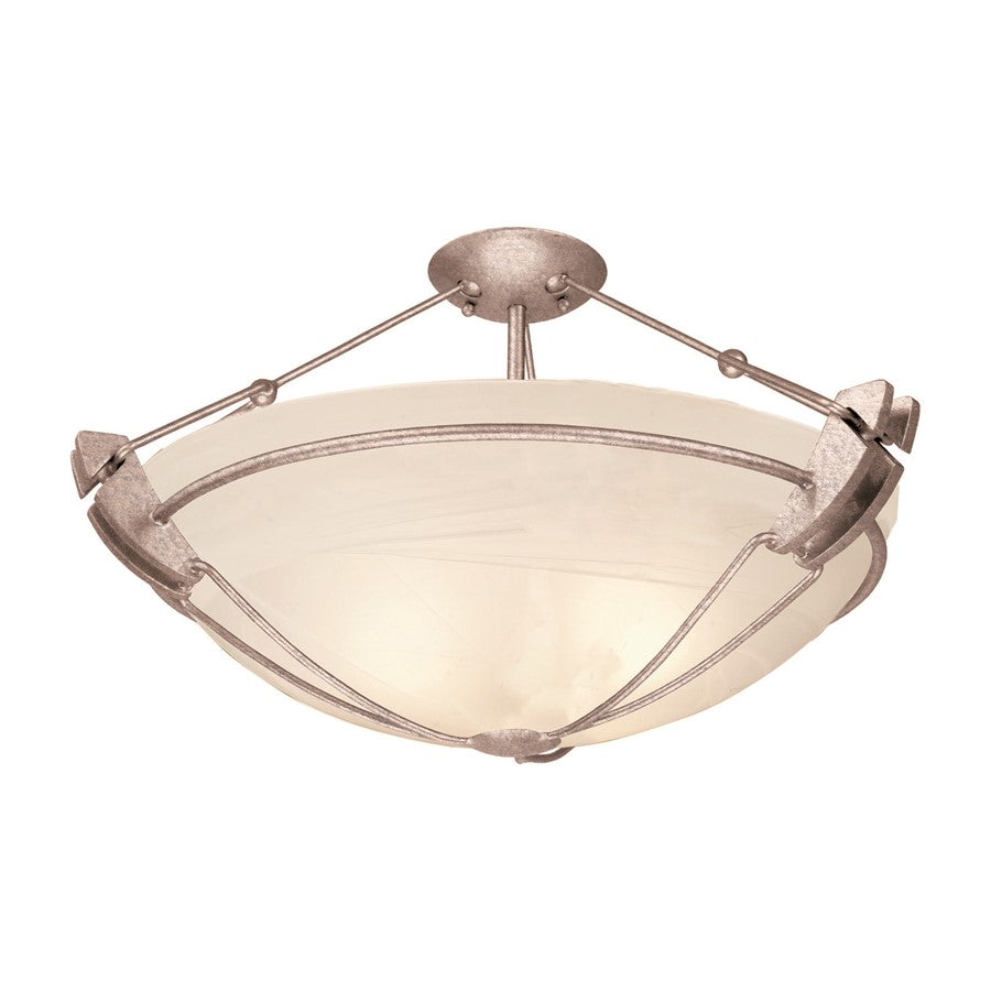Kalco Lighting Grande 3 Light Semi-Flush Mount, Pearl Silver - 4844PS-ALAB