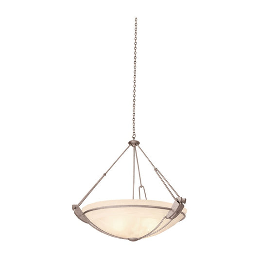 Kalco Lighting Grande 3 Light Pendant, Country Iron/Alabaster - 4845CI-ALAB