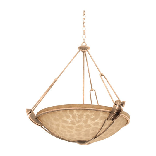 Kalco Lighting Grande 6 Light Chandelier, Modern Gold - 4847MG-ECRU