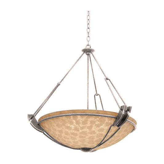 Kalco Lighting Grande 6 Light Chandelier, Pearl Silver - 4847PS-ECRU