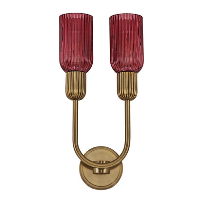 Kalco Lighting Verde 2 Light Wall Sconce, Satin Brass