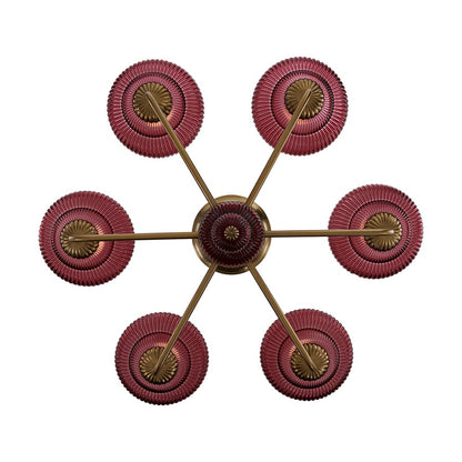 Kalco Lighting Verde 6 Light Pendant, Satin Brass