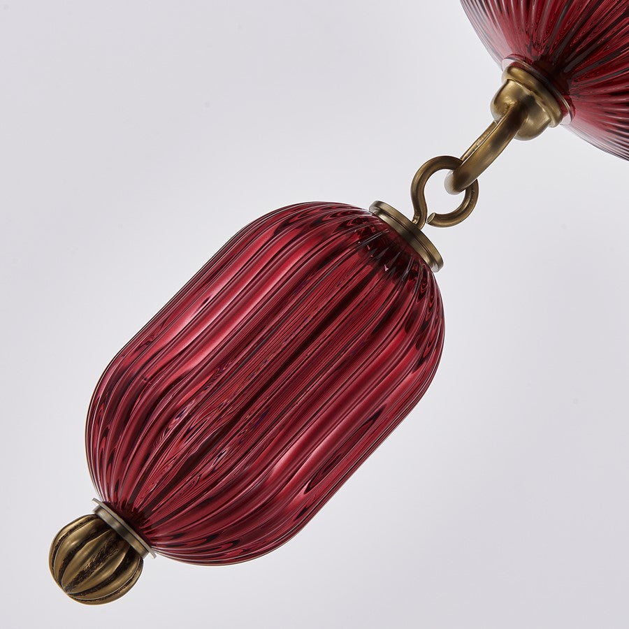 Kalco Lighting Verde 6 Light Pendant, Satin Brass