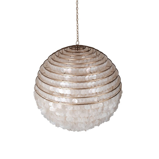 Kalco Lighting Sphere 12 Light Chandelier, Pearlized Antique Brass - 521159PAB