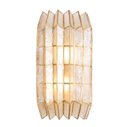 Kalco Lighting Fractal 2 Light Wall Sconce, Oxidized Gold Leaf