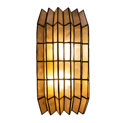 Kalco Lighting Fractal 2 Light Wall Sconce, Oxidized Gold Leaf