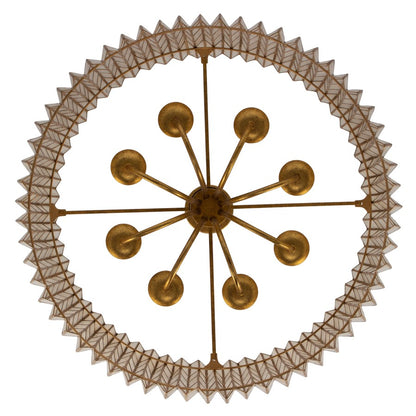 Kalco Lighting Fractal 8 Light Chandelier, Oxidized Gold Leaf