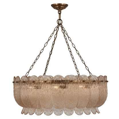 Kalco Lighting Camellia 10 Light Chandelier, Winter Brass - 523456WB