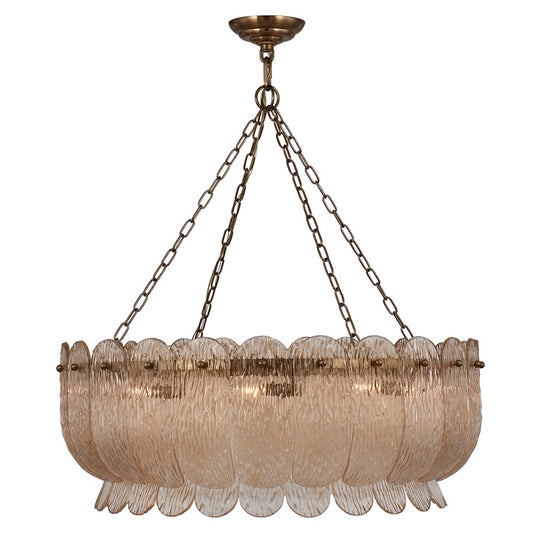 Kalco Lighting Camellia 10 Light Chandelier, Winter Brass - 523456WB