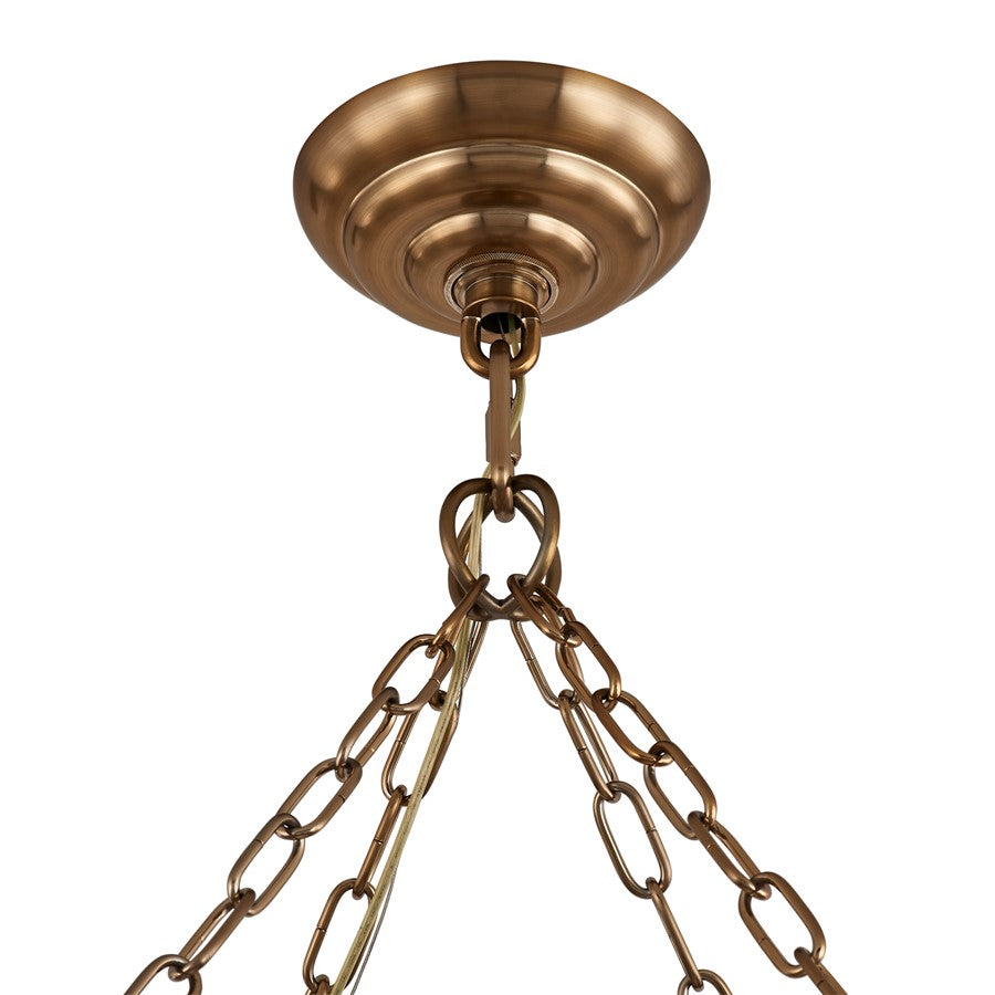 Kalco Lighting Camellia 10 Light Chandelier, Winter Brass