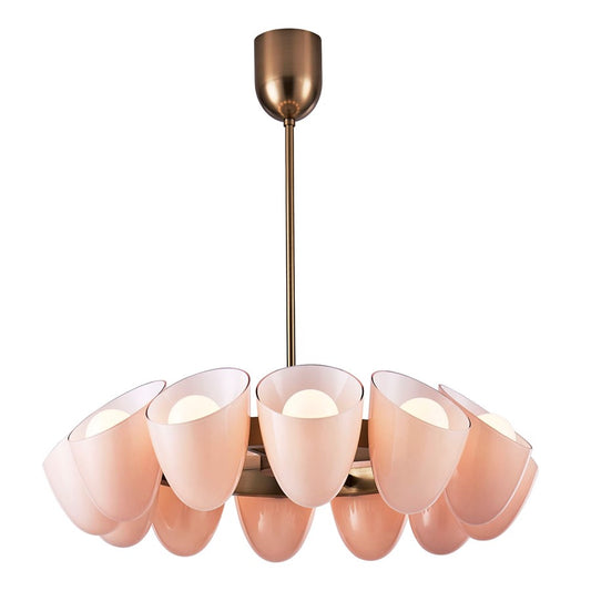 Kalco Lighting Cocoon 12 Light Chandelier, Winter Brass - 524356WBWT