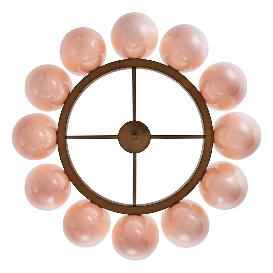 Kalco Lighting Cocoon 12 Light Chandelier, Winter Brass