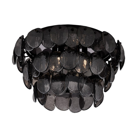 Kalco Lighting Uroko 4 Light Flush Mount, Black Nickel - 524645BN