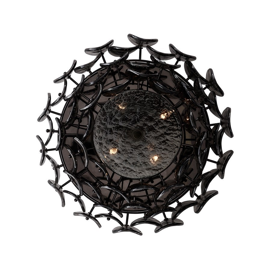 Kalco Lighting Uroko 4 Light Flush Mount, Black Nickel