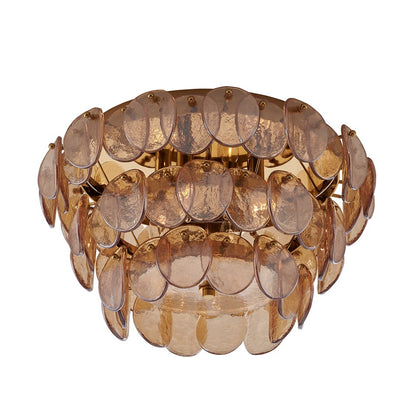 Kalco Lighting Uroko 4 Light Flush Mount, Polished Winter Brass - 524645PWB