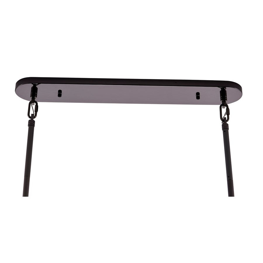 Kalco Lighting Uroko 9 Light Linear Pendant, Black Nickel