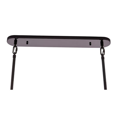 Kalco Lighting Uroko 9 Light Linear Pendant, Black Nickel