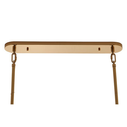 Kalco Lighting Uroko 9 Light Linear Pendant, Polished Winter Brass