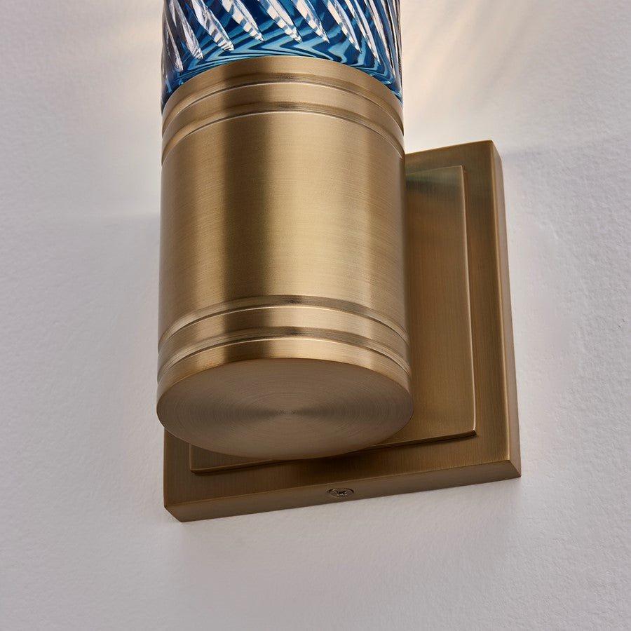 Kalco Lighting Kiriko 1 Light Wall Sconce, Winter Brass