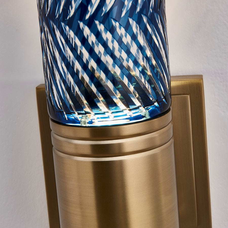 Kalco Lighting Kiriko 1 Light Wall Sconce, Winter Brass