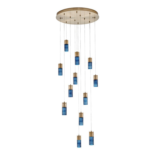 Kalco Lighting Kiriko 12 Light Chandelier, Winter Brass - 524952WB