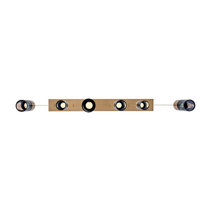 Kalco Lighting Kiriko 6 Light Linear Pendant, Winter Brass
